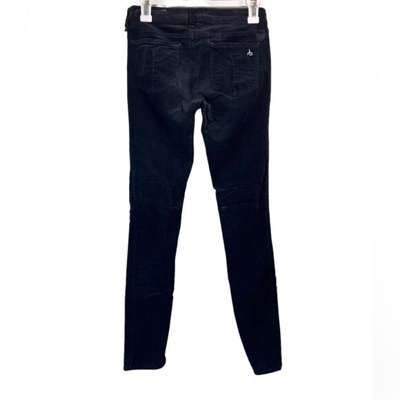 Rag & bone Velvet Black Jeggings Size 26 - Picture 1 of 9